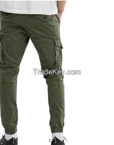 customize men cargo six multi pocket skinny loose pants trouser fashion work wear street wear hip ripstop twill military