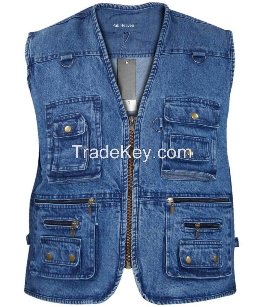 customize men  Distressed Denim jeans Vest waistcoat club sleeveless vintage embroidery patches