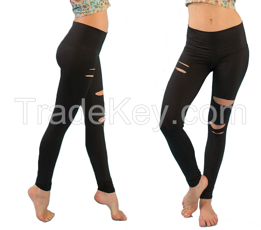 Custom Oem Gym Yoga Fitness Legging Pant Sublimation Solid Ankle Full Length Tight Phone Pocket High Low Waist