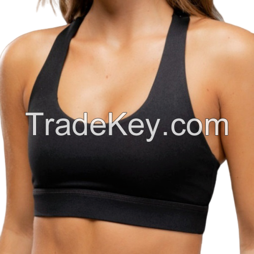 custom OEM Padding  Women sexy Sports yoga Workout Gym compression fitness sports Bra outdoor girl women racer back