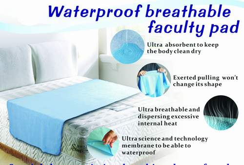 Waterproof breathable bed pad