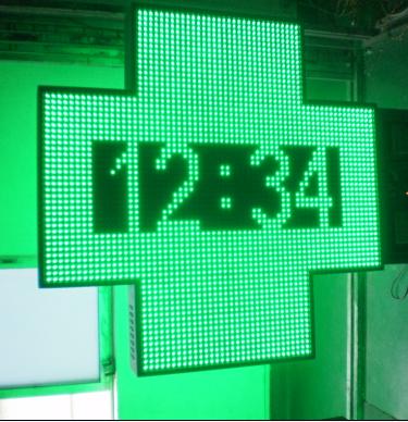 LED Pharmacy Cross Display-Outdoor display