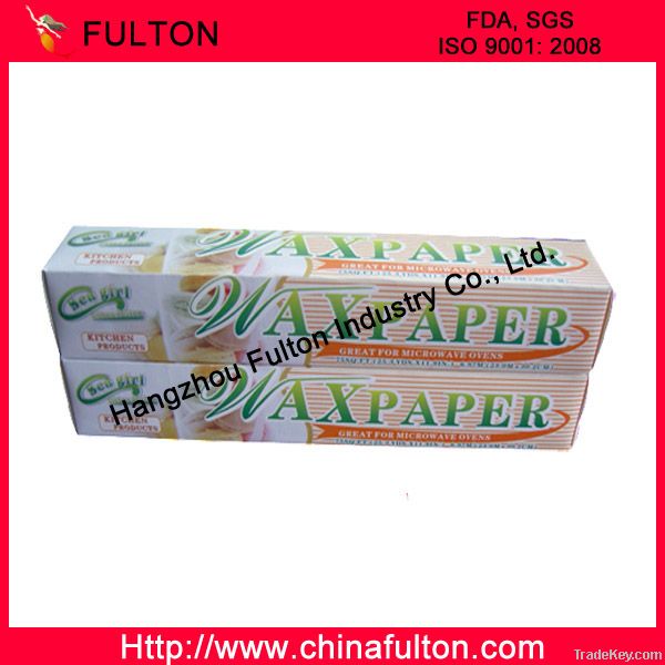 Wax paper for food wrapping