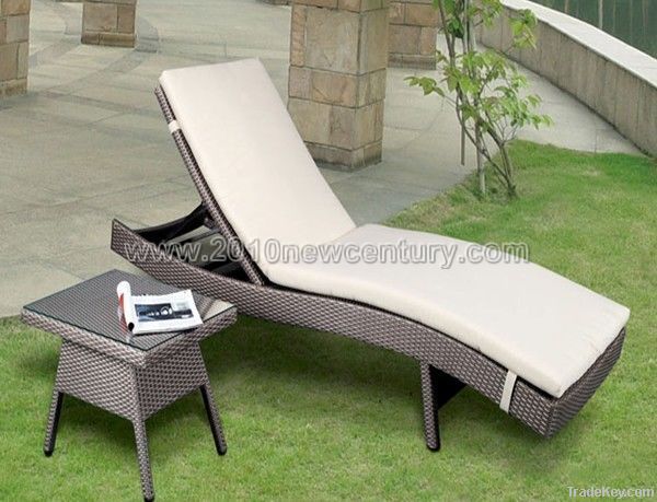 rattan lounger, outdoor lounger, garden lounger