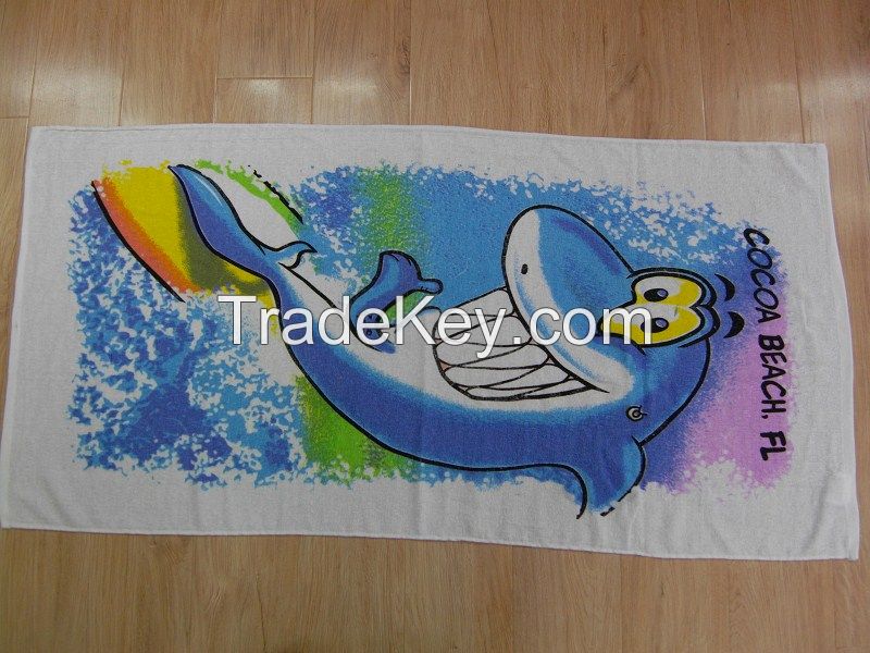 reactive printed microfiber beach towels 