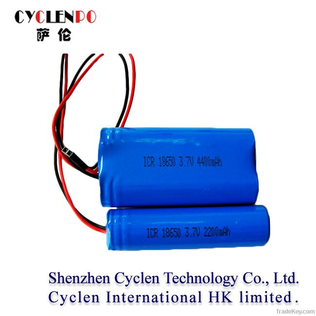 li ion 18650 7.4V 8800mah battery pack for LED lighting and solar ligh