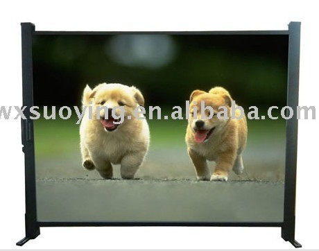 Table projection screen