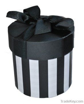 Gift paper box with bow on the top