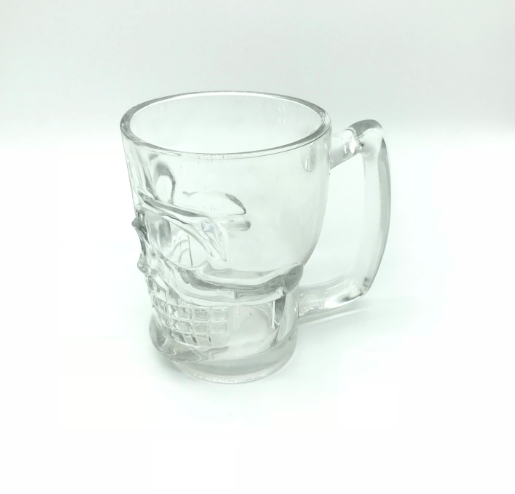 Skull glass MUG, beer  stein, skull beer mug