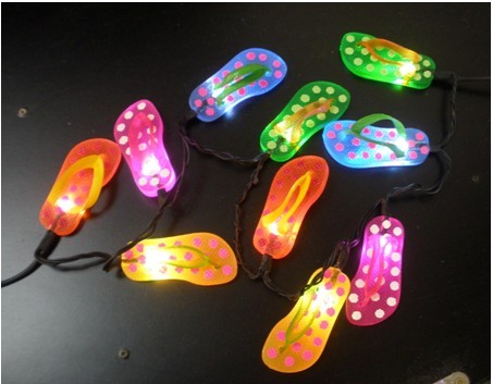 String lights with slippers