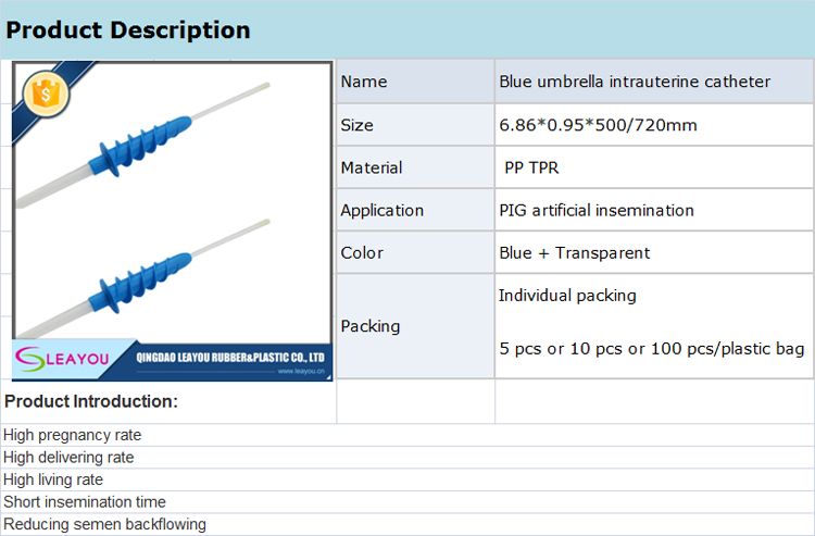 blue umbrella intrauterine catheter