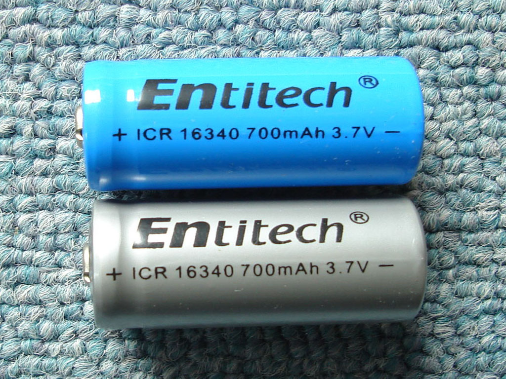 Li-ion 16340 rechargeable battery