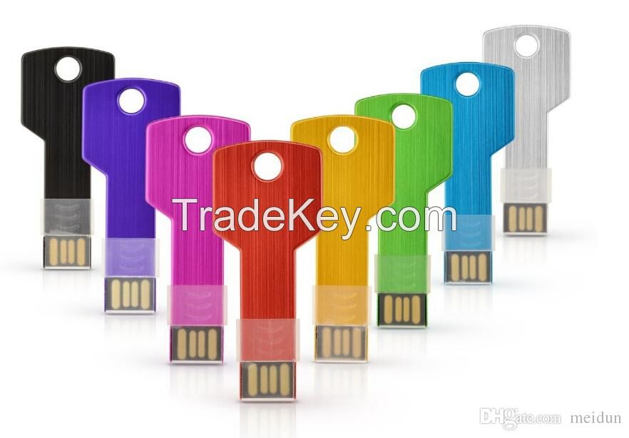 Logo Print Key Shape USB Flash Drive Disk 1GB-32GB