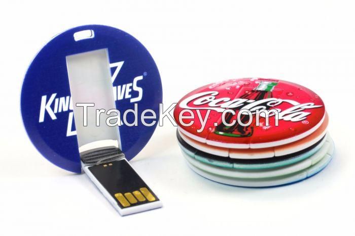 Round Card USB Flash Drive 