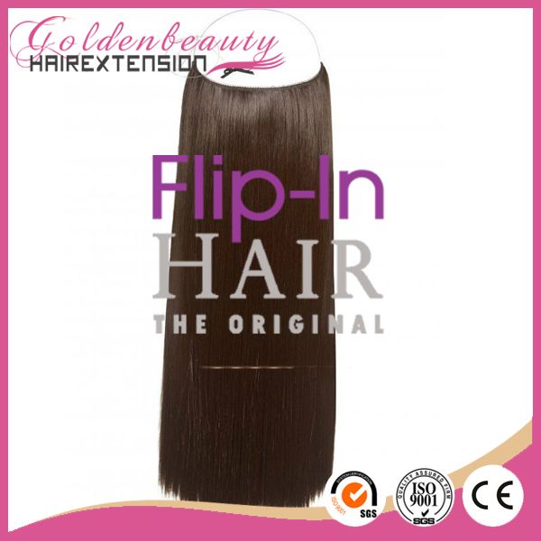 Human hair wave Flip In Hair Extensions