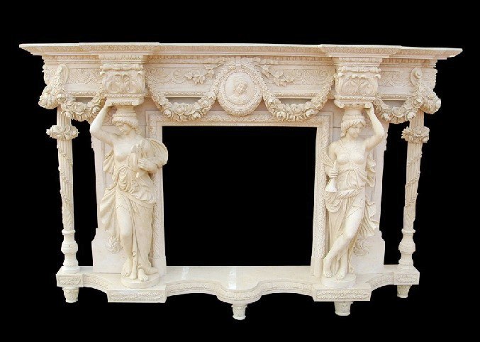 Marble Fireplace Mantel & Surround