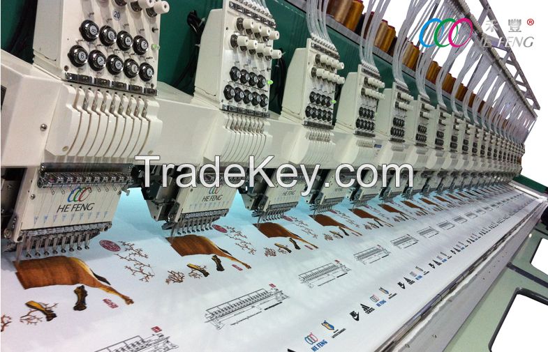 9 Needles 24 Heads 1200 SPM High Speed Flat Embroidery Machine For Garment Factory / Embroidery Factory