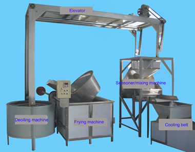 Fried nuts kernel production line