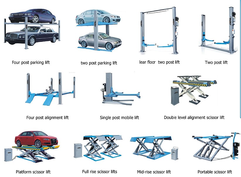 auto lift, car lift, scissor lift, two post lift, four post lift