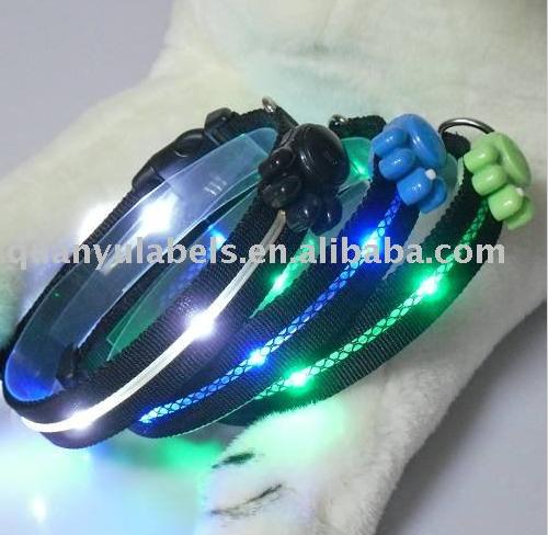 Fiber and LED Dog Collar