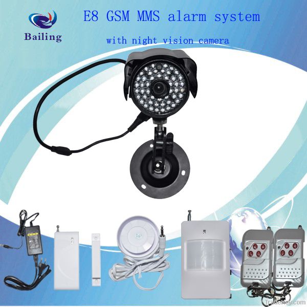 GSM MMS Alarm System With Infrared Night Vision Camera