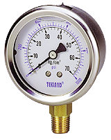 Liquid filled pressure gauge