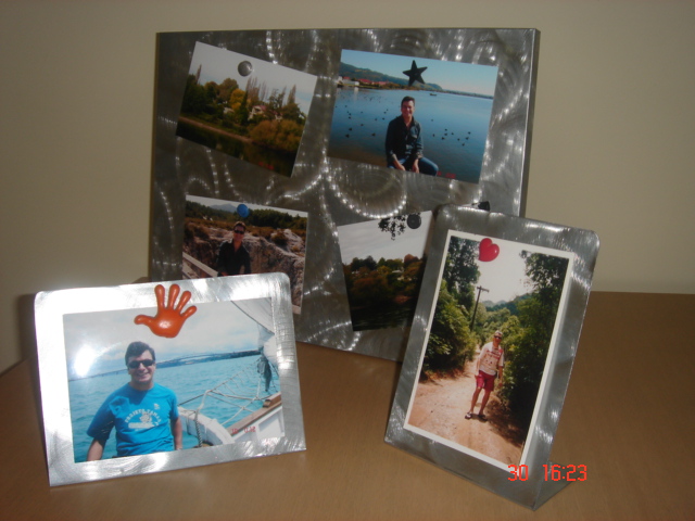 L Shaped Polished Photo frame and Polished Metal Plaque