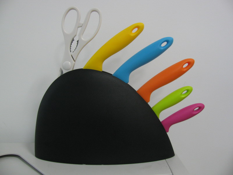 7pcs color line kitchen knives set