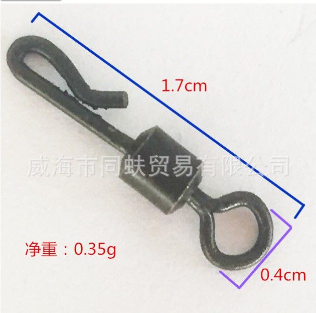 matte black Carp Fishing swivel  rolling swivel  long body quick change with ring Tackle