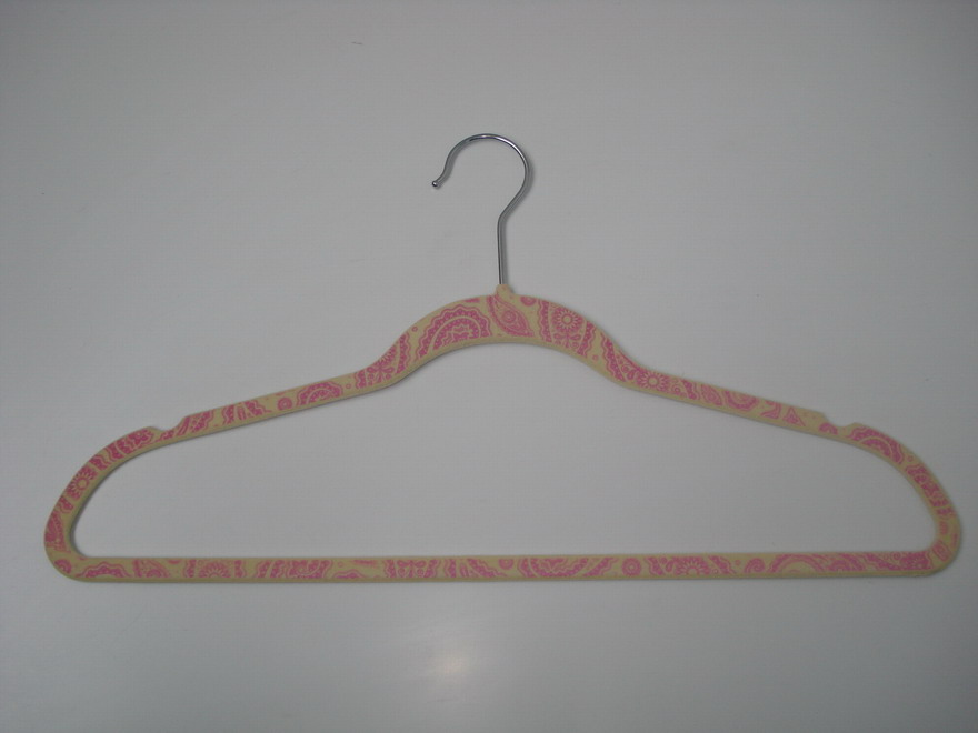 Dye Printing Flocked clothes Hanger