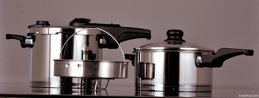 patent stainless steel pressure cooker twin set