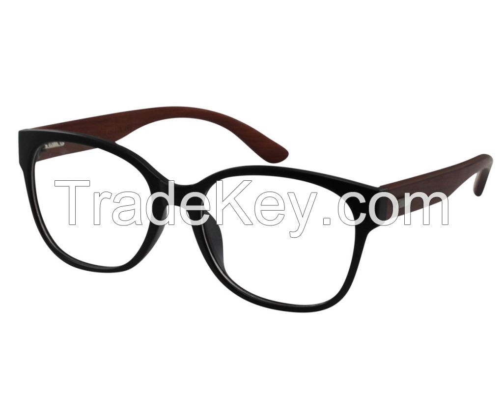 Optical Frames with Wood Temple TR-90 