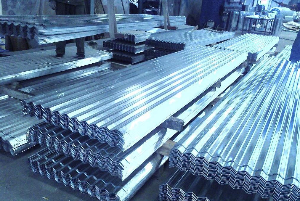 Galvanized corrugated steel sheet