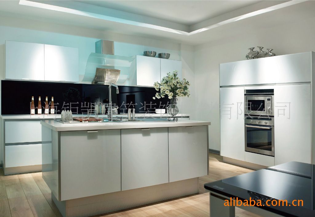 kitchen cabinet aluminum frame glass door (GL8266)