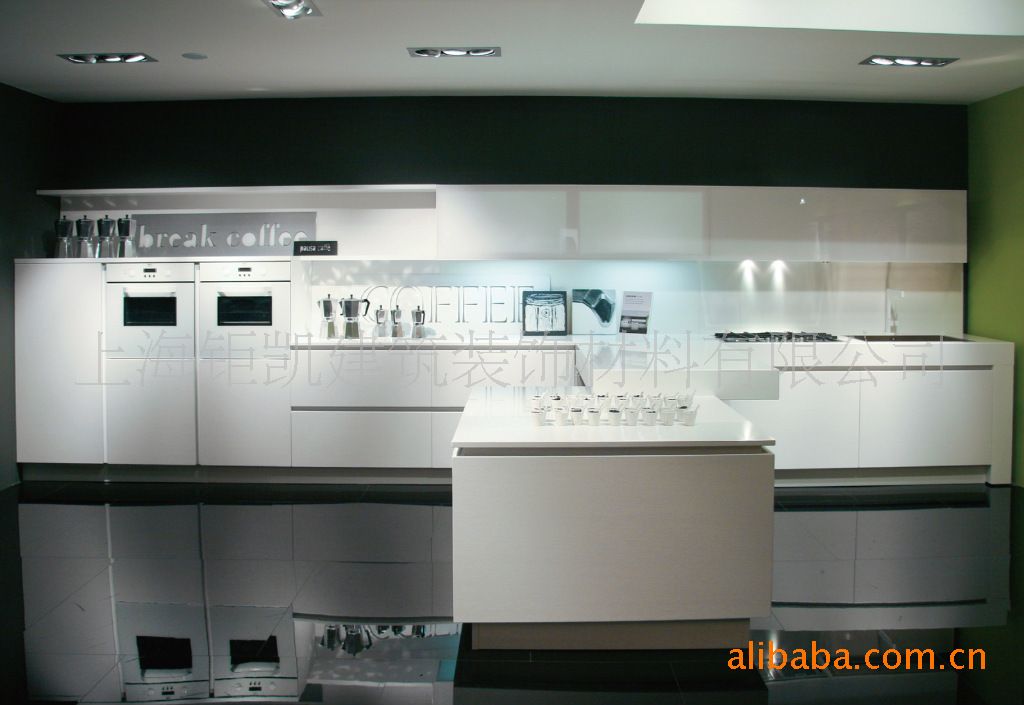 kitchen cabinet aluminum frame glass door (GL8333)