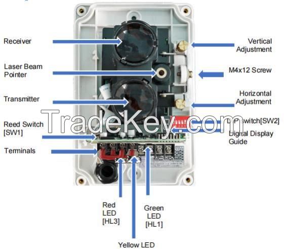 Conventional reflective LPCB Beam Smoke detector for  fire alarm system