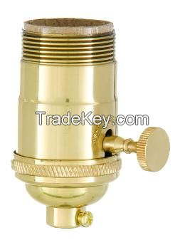 Turned Brass Lamp Sockets