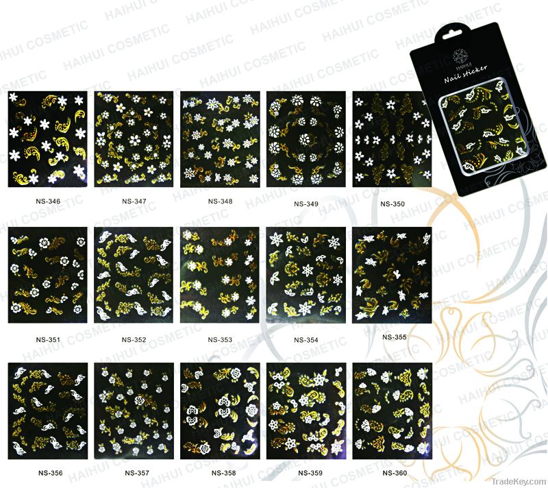 Nail 3 D stickers Gold series