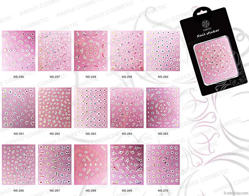 Nail 3 D stickers Glitters flowers