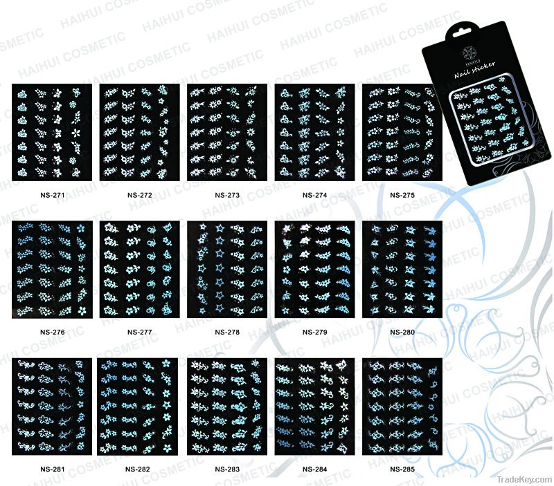 Nail 3 D stickers  Black GEM