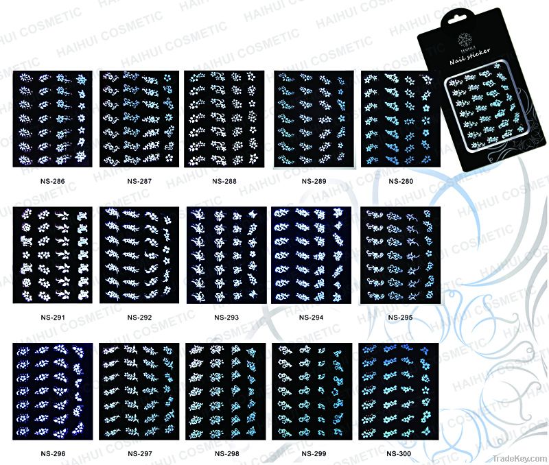 Nail 3 D stickers  Black GEM