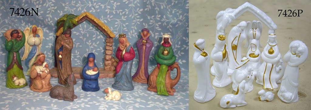 RESIN NATIVITY FIGURINES