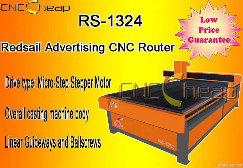 Larger working size cnc router for advertisement, 1300*2400mm