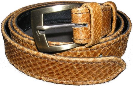 salmon leather belt