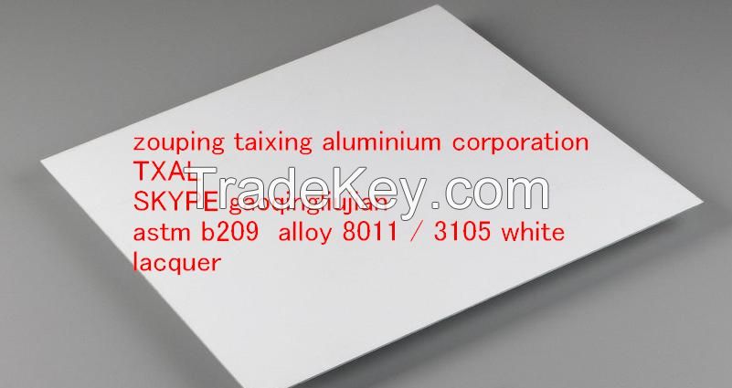 white lacquer aluminium sheet for pilfer proof caps 