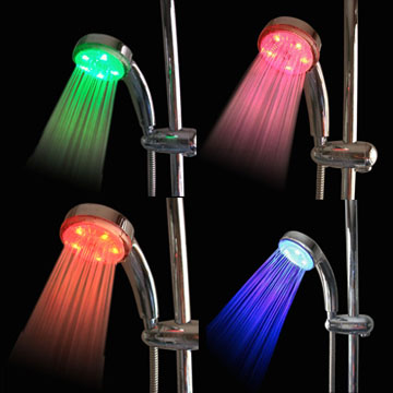 color changing led shower head