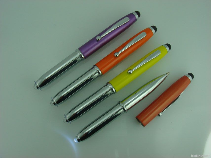 Muti-function pen/ballpoint pen/LED Light Pen/Iphone Screen Touch Pen