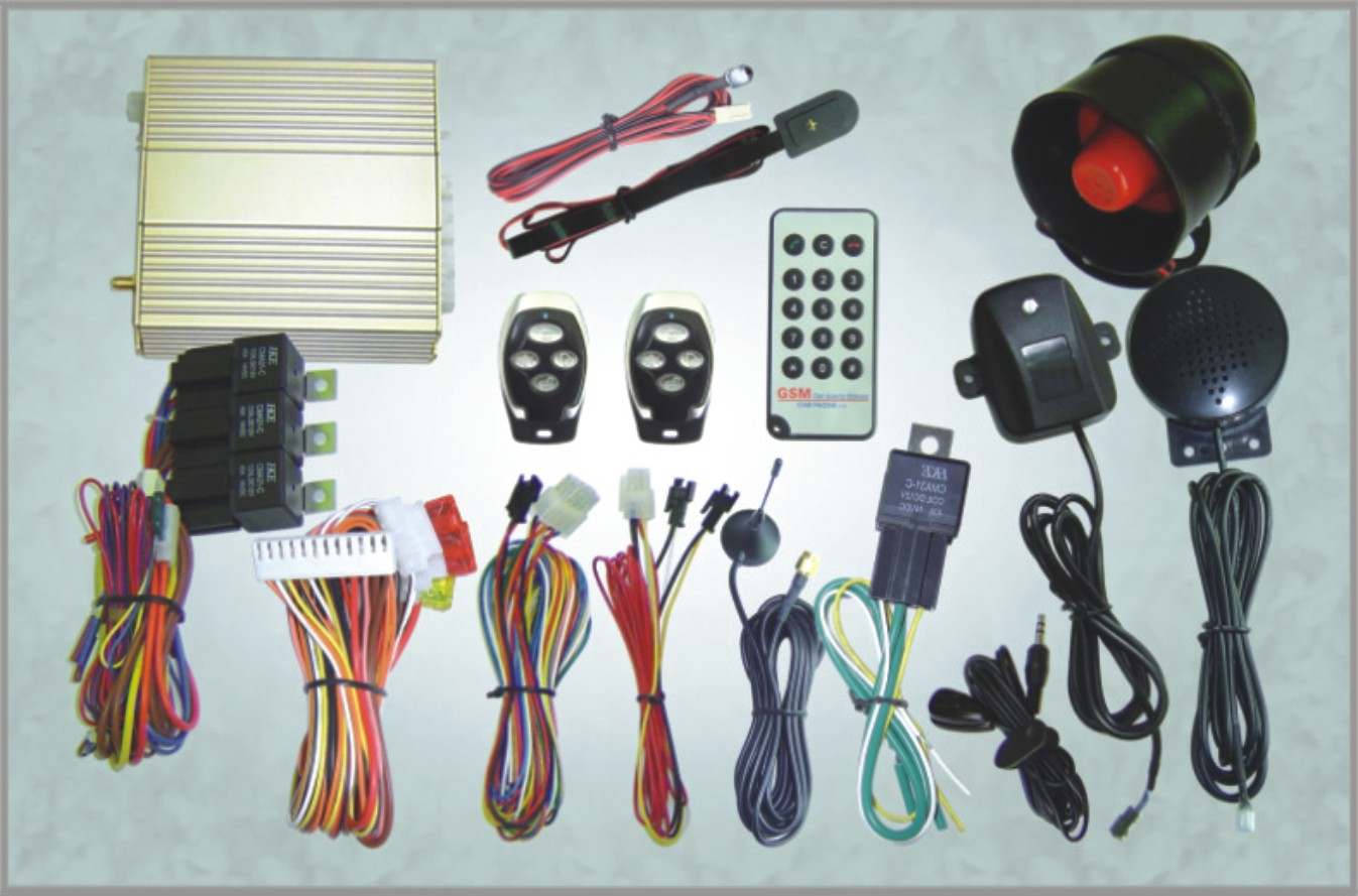 GSM Car Alarm with Engine Starts & Air Condictioner Starts