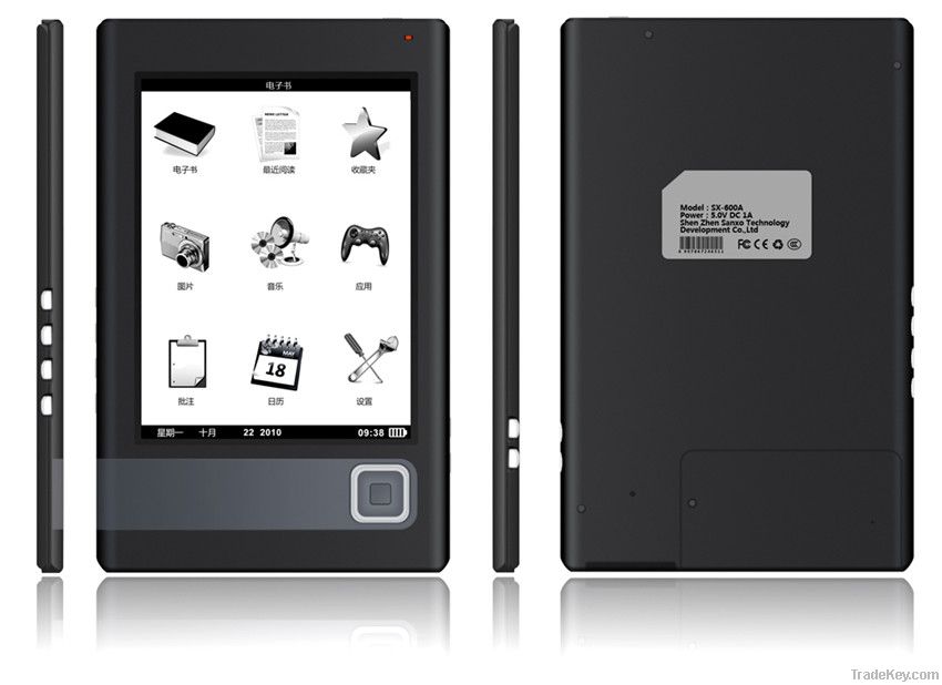 6" Eink Slim and Exquisite Ebook Reader