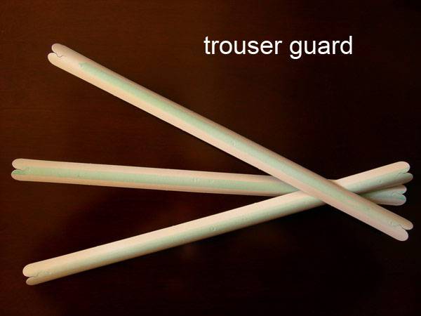 trouser guard for laundry hanger